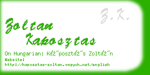 zoltan kaposztas business card